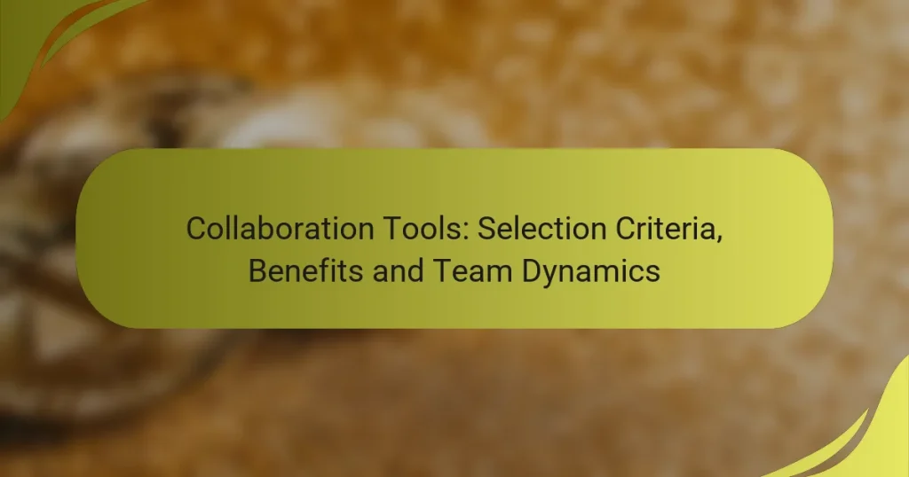 Collaboration Tools: Selection Criteria, Benefits and Team Dynamics