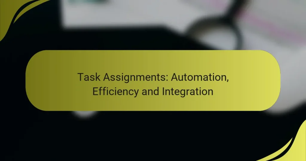 Task Assignments: Automation, Efficiency and Integration
