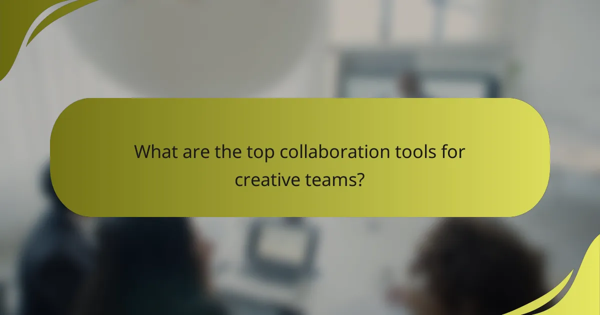 What are the top collaboration tools for creative teams?