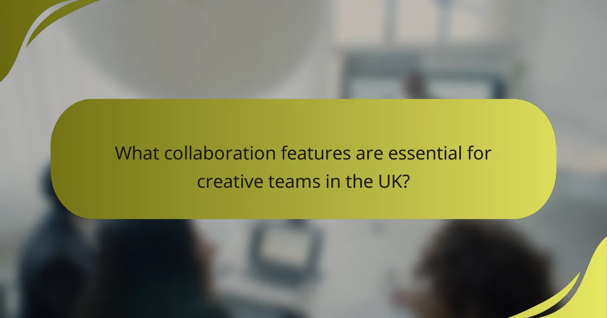 What collaboration features are essential for creative teams in the UK?